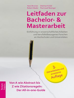 cover image of Leitfaden zur Bachelor- und Masterarbeit